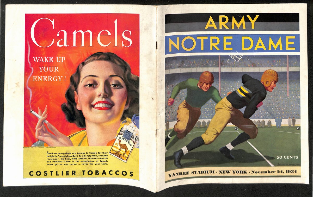 1934 Army vs Notre Dame Vintage College Football Game Program 194604