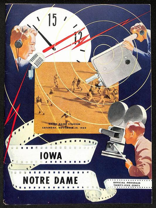 1949 Iowa vs Notre Dame  Vintage College Football Program 196441