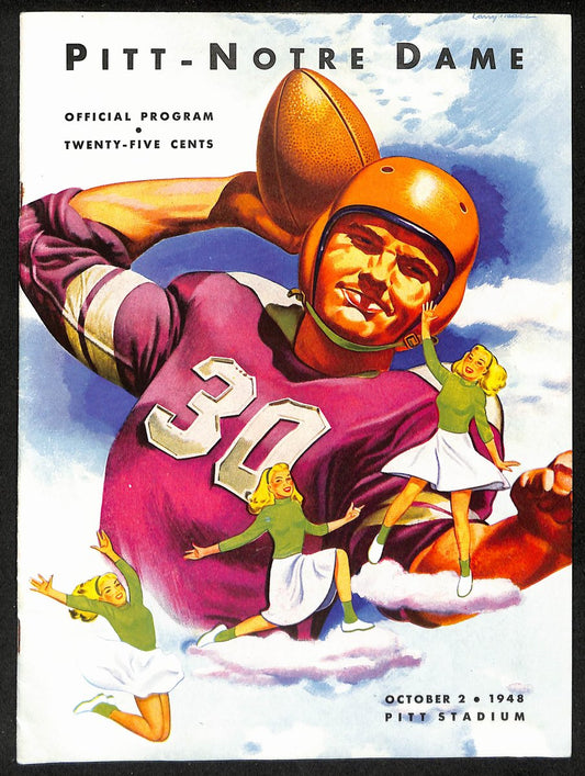 1948 Pitt vs Notre Dame  Vintage College Football Program 196444