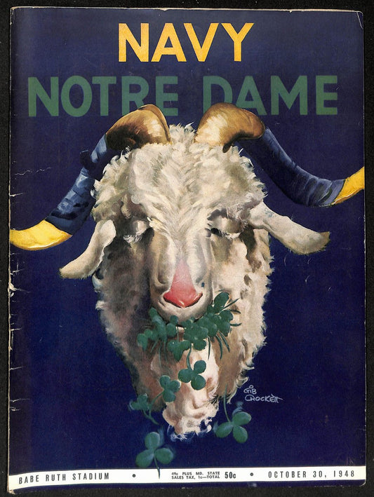 1948 Navy vs Notre Dame  Vintage College Football Program 196445