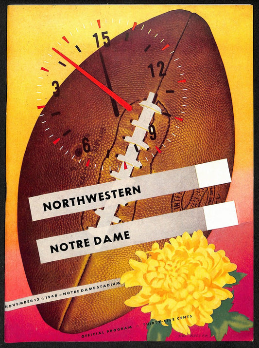 1948 Northwestern vs Notre Dame  Vintage College Football Program 196446