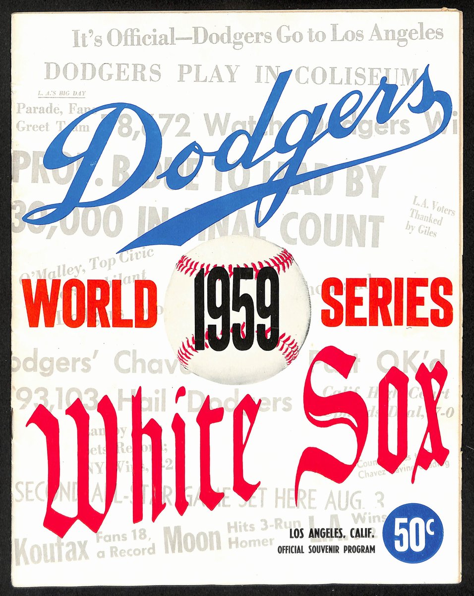 1959 World Series Program Los Angeles Dodgers vs. Chicago White Sox 197193