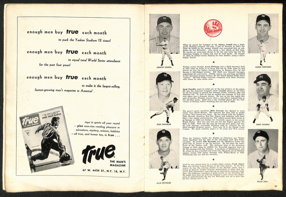 1947 World Series Program Brooklyn Dodgers vs. New York Yankees 197194