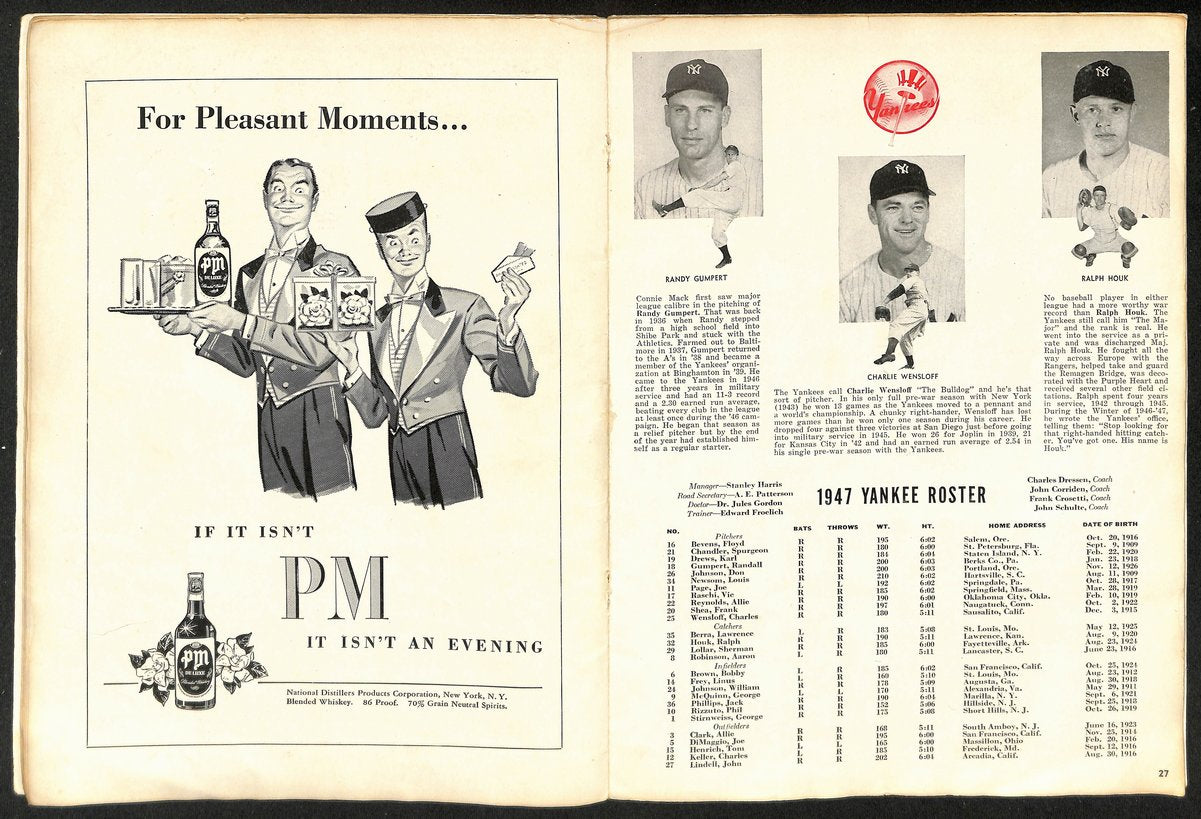 1947 World Series Program Brooklyn Dodgers vs. New York Yankees 197194