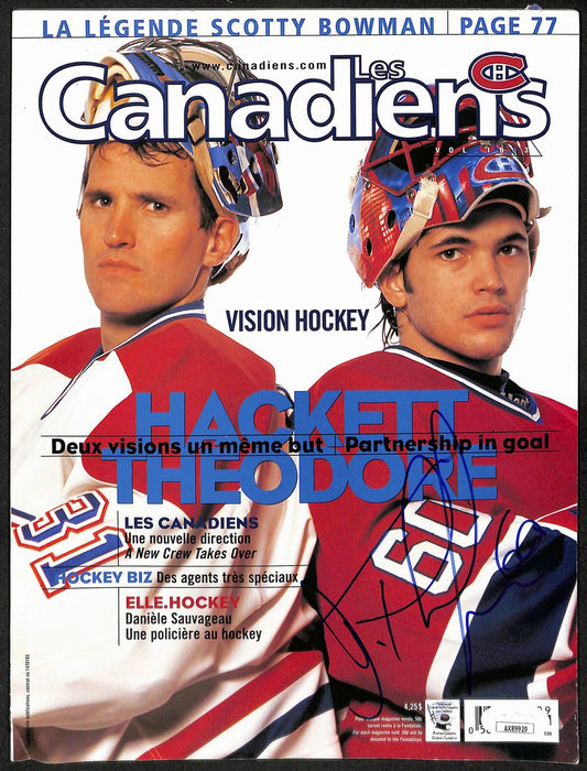 Jose Theodore Montreal Canadiens Signed Les Canadiens Magazine JSA 197134