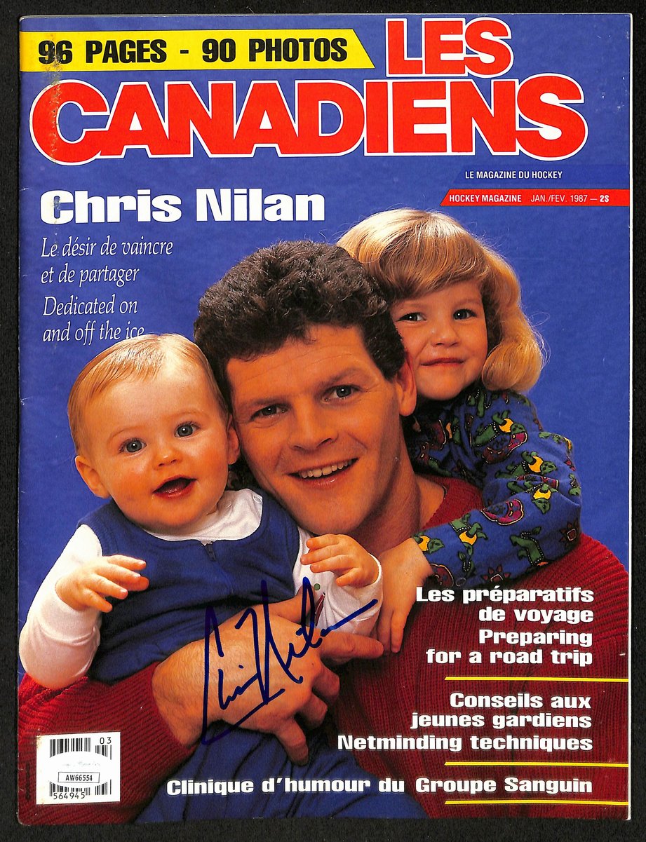 Chris Nilan Montreal Canadiens Signed 1987 Les Canadiens Magazine JSA 197136