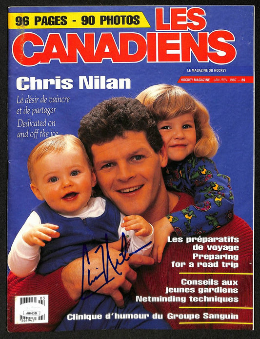Chris Nilan Montreal Canadiens Signed 1987 Les Canadiens Magazine JSA 197136