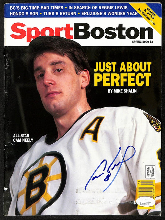 Cam Neely Boston Bruins Signed 1990 Sport Boston Magazine JSA 197138