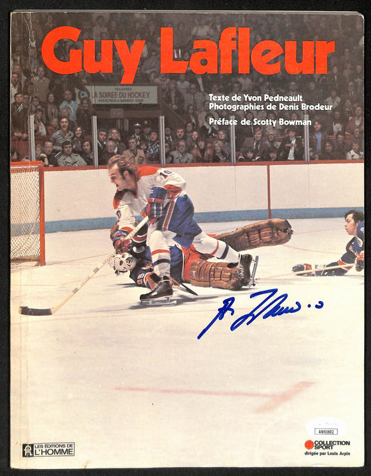 Guy Lafleur HOF Montreal Canadiens Signed Guy Lafleur Magazine JSA 197140
