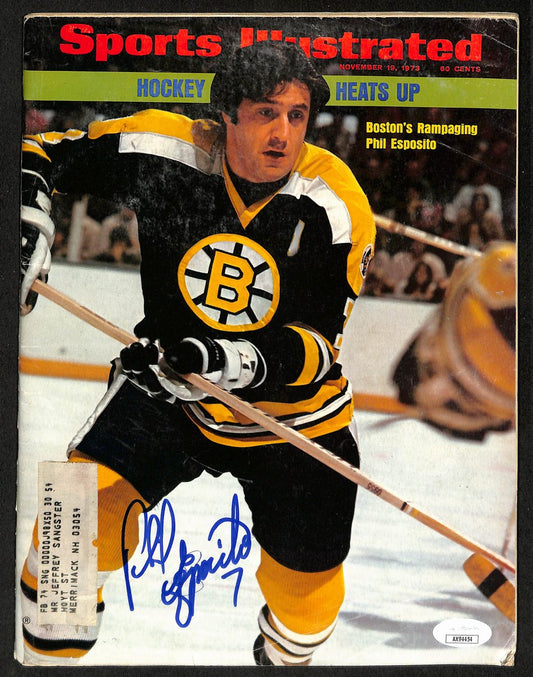 Phil Esposito HOF Boston Bruins Signed 11/19/73 Sports Illustrated  JSA 197141