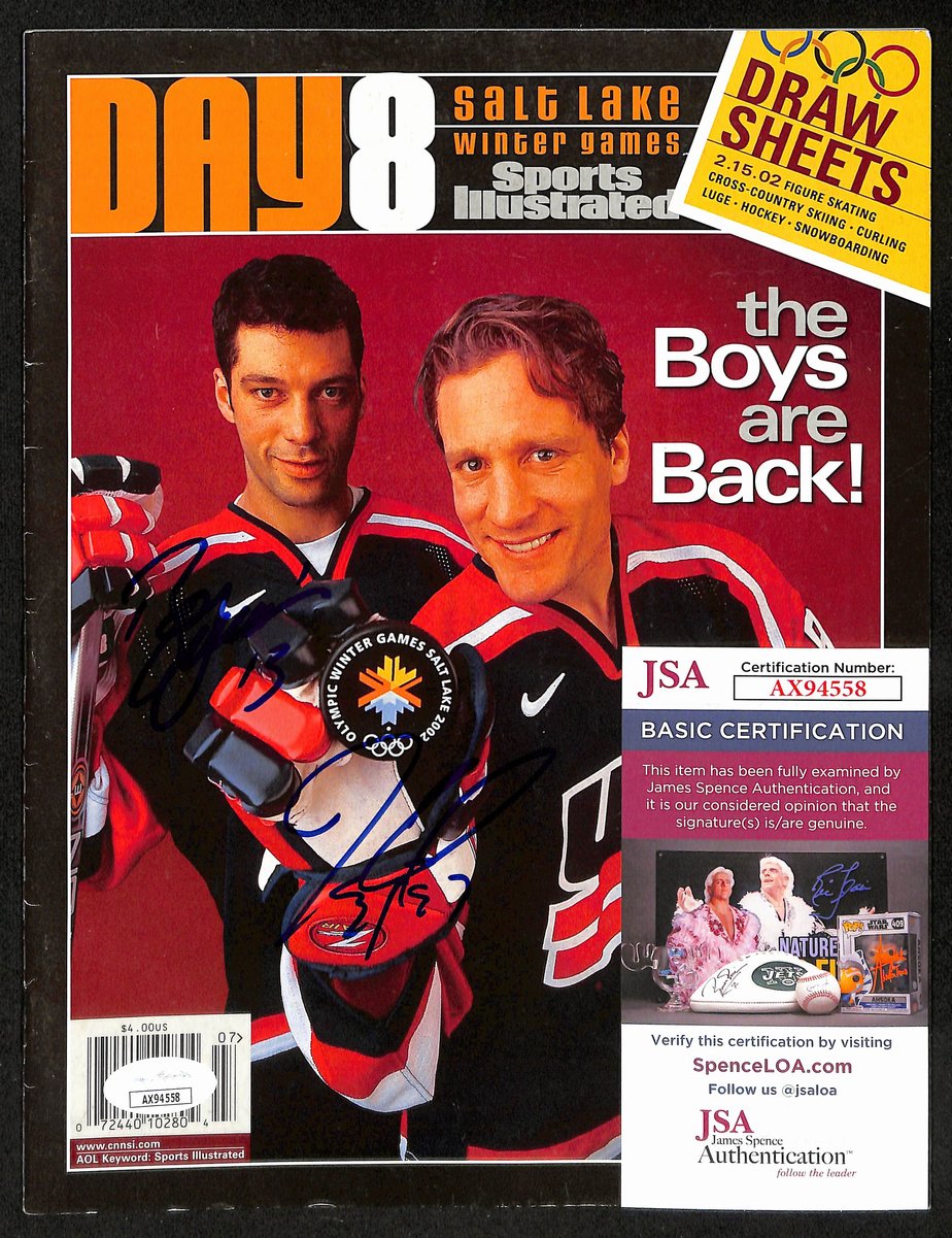 Bill Guerin/Jeremy Roenick Signed 2002Winter Games Sports Illustrated JSA 197154