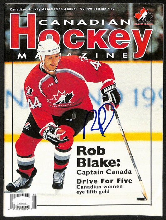 Rob Blake Canada Captain Signed Canadian Hockey Magazine JSA 197170