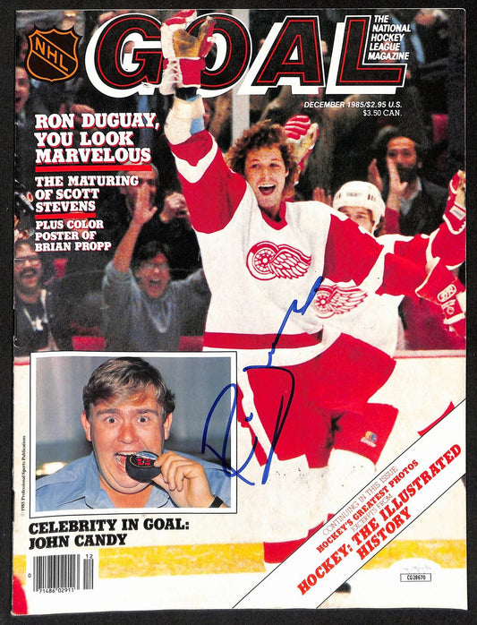 Ron Duguay Detroit Red Wings Signed 1985 Goal Magazine JSA 197179