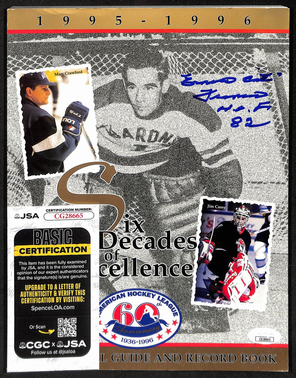 Emile Francis New York Rangers Signed 1996 AHL Official Guide JSA 197185