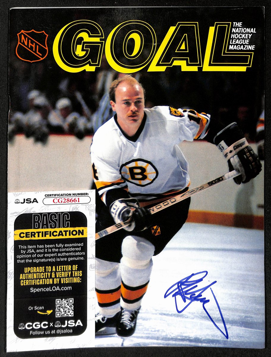 Rick Middleton Boston Bruin Signed Goal Magazine JSA 197188