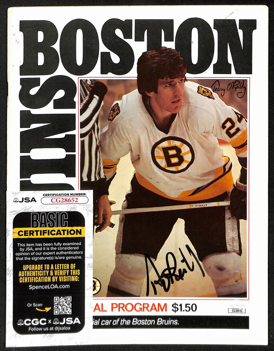 Terry O'Reilly Boston Bruins Signed 1980-81 Official Program JSA 197226