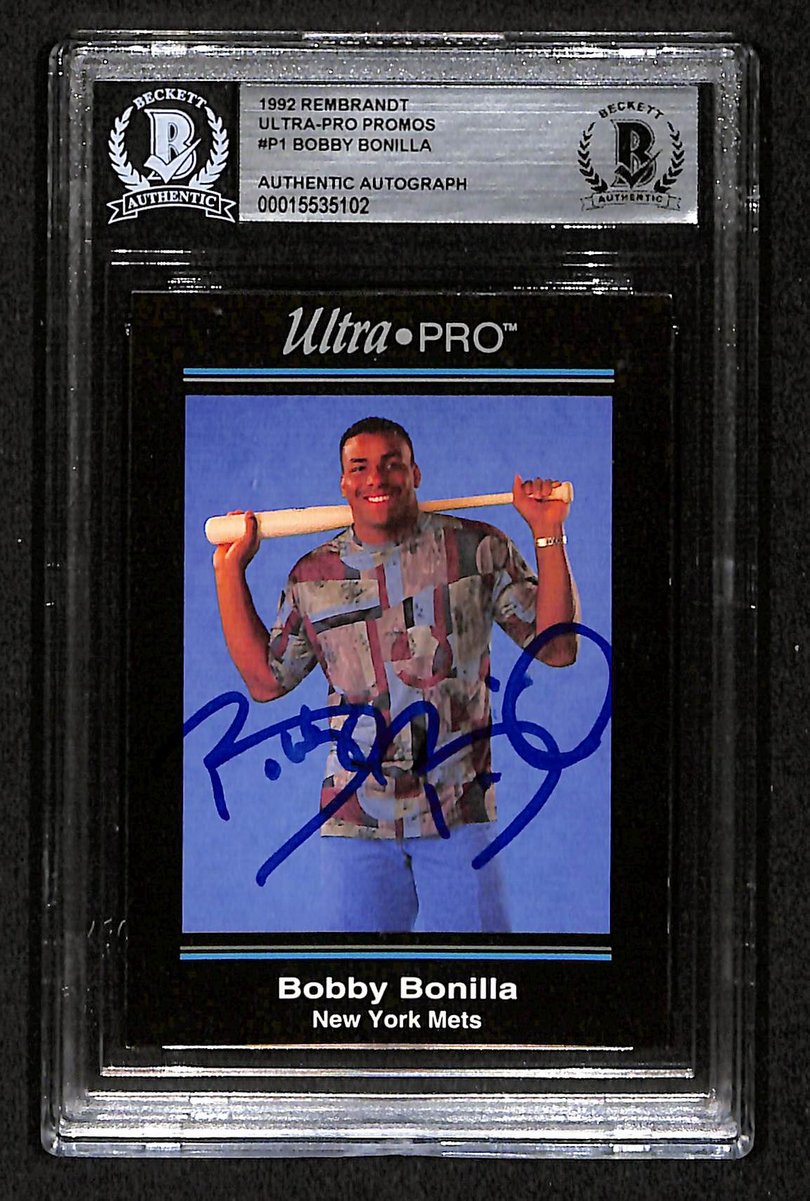 Bobby Bonilla Signed/Auto 1992 Remembrandt Card #P1 Mets BAS/Beckett 197127
