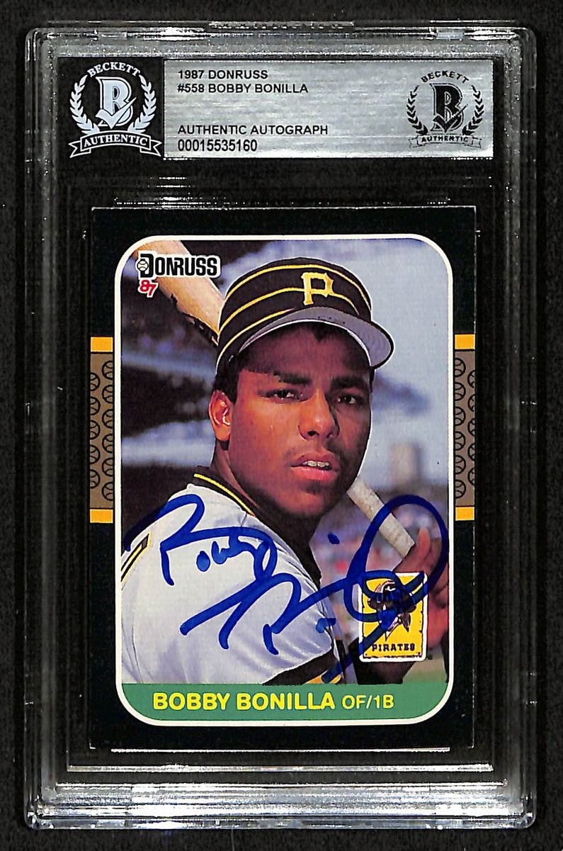 Bobby Bonilla Signed/Auto 1987 Donruss RC Card #558 Pirates BAS/Beckett 197133