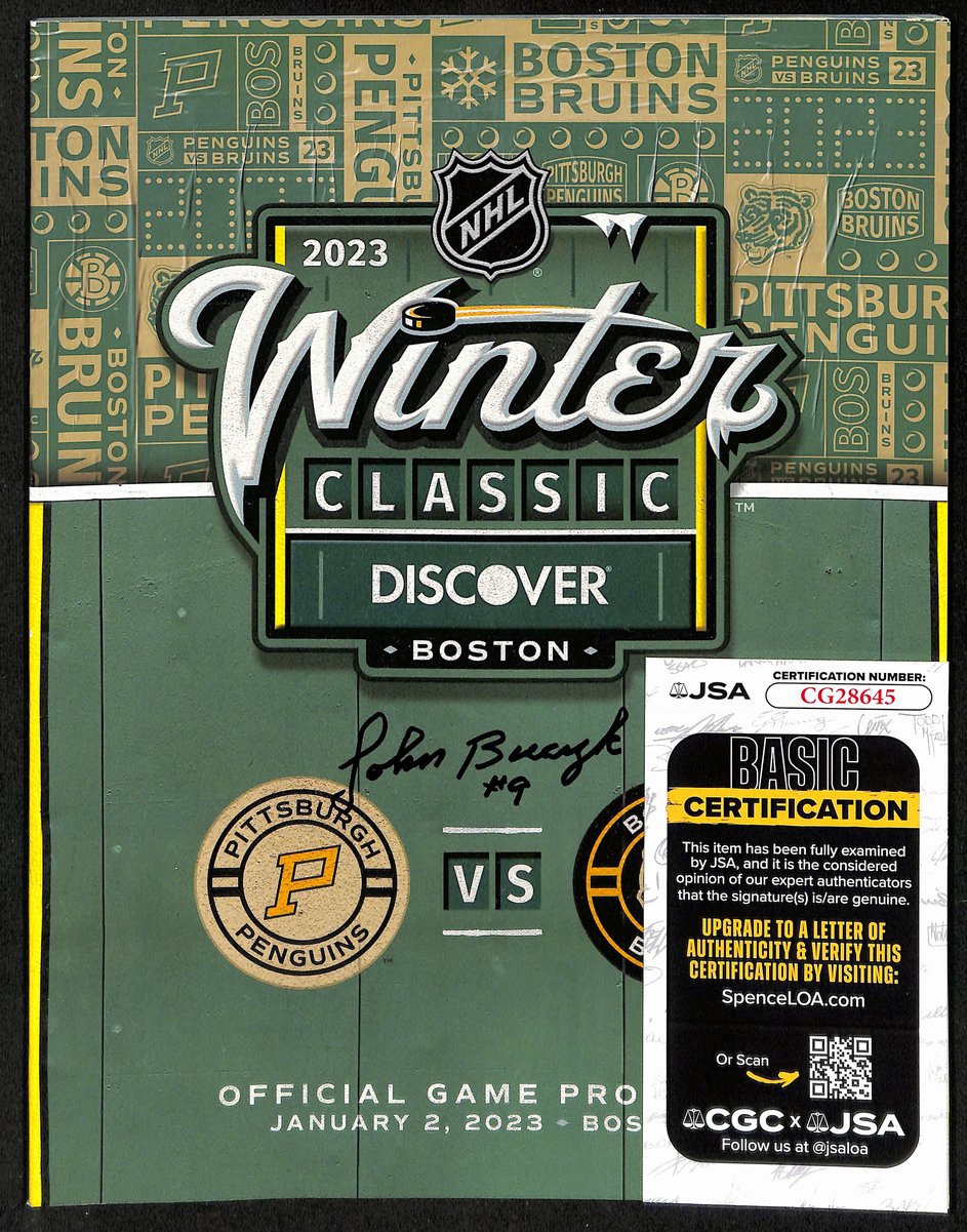 Johnny Bucyk Boston Bruins Signed 2023 Winter Classic Program JSA 197233
