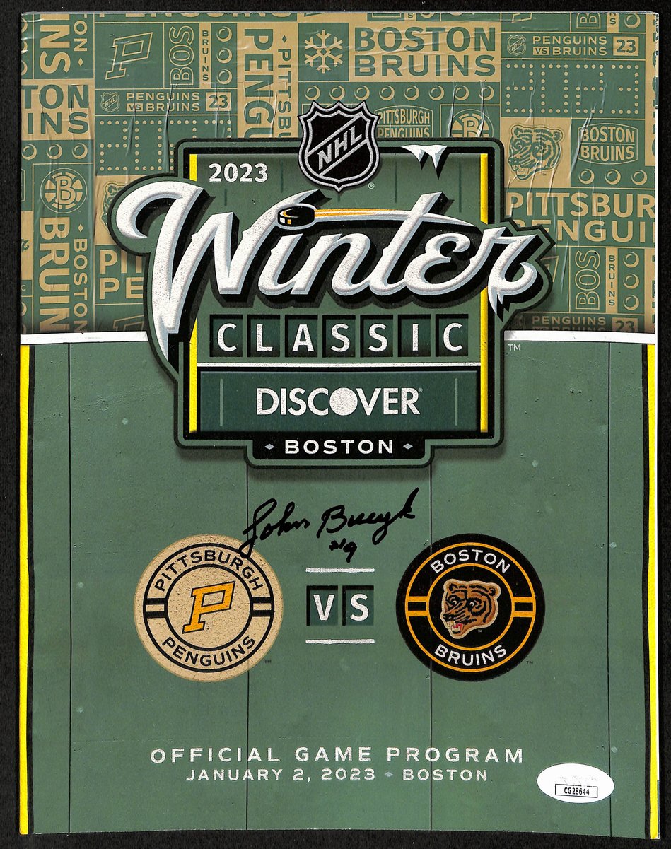 Johnny Bucyk Boston Bruins Signed 2023 Winter Classic Program JSA 197234