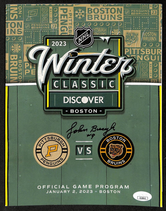 Johnny Bucyk Boston Bruins Signed 2023 Winter Classic Program JSA 197236