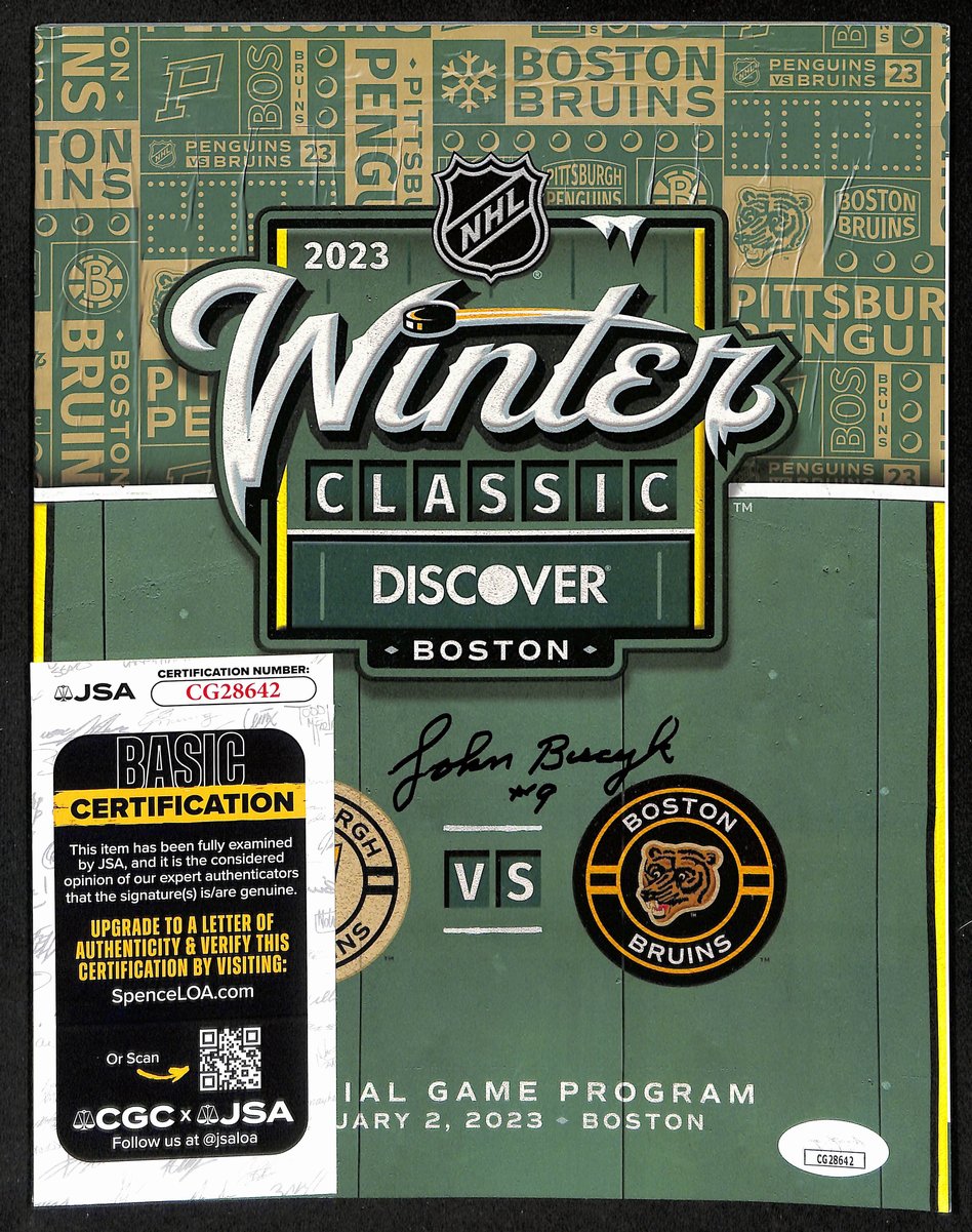 Johnny Bucyk Boston Bruins Signed 2023 Winter Classic Program JSA 197236