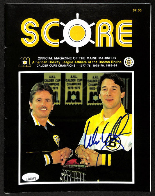 Mike Milbury Boston Bruins Signed Maine Mariners Score Program JSA 197241