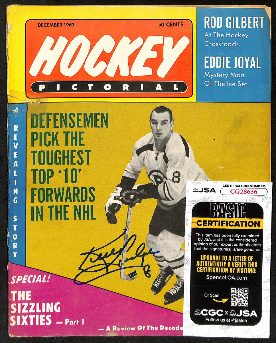 Ken Hodge Boston Bruins Signed December 1969 Hockey Pictorial JSA 197242