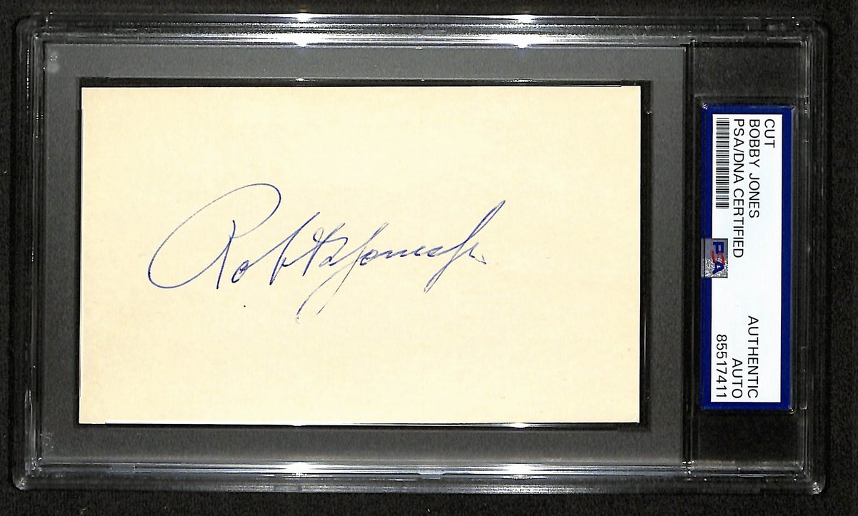 Robert T. Bobby Jones Masters Golfer Signed/Autographed 3x5 Cut PSA/DNA 196935