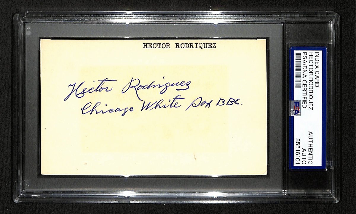 Hector Rodriquez White Sox Signed/Autographed 3x5 Index Card PSA/DNA 196909