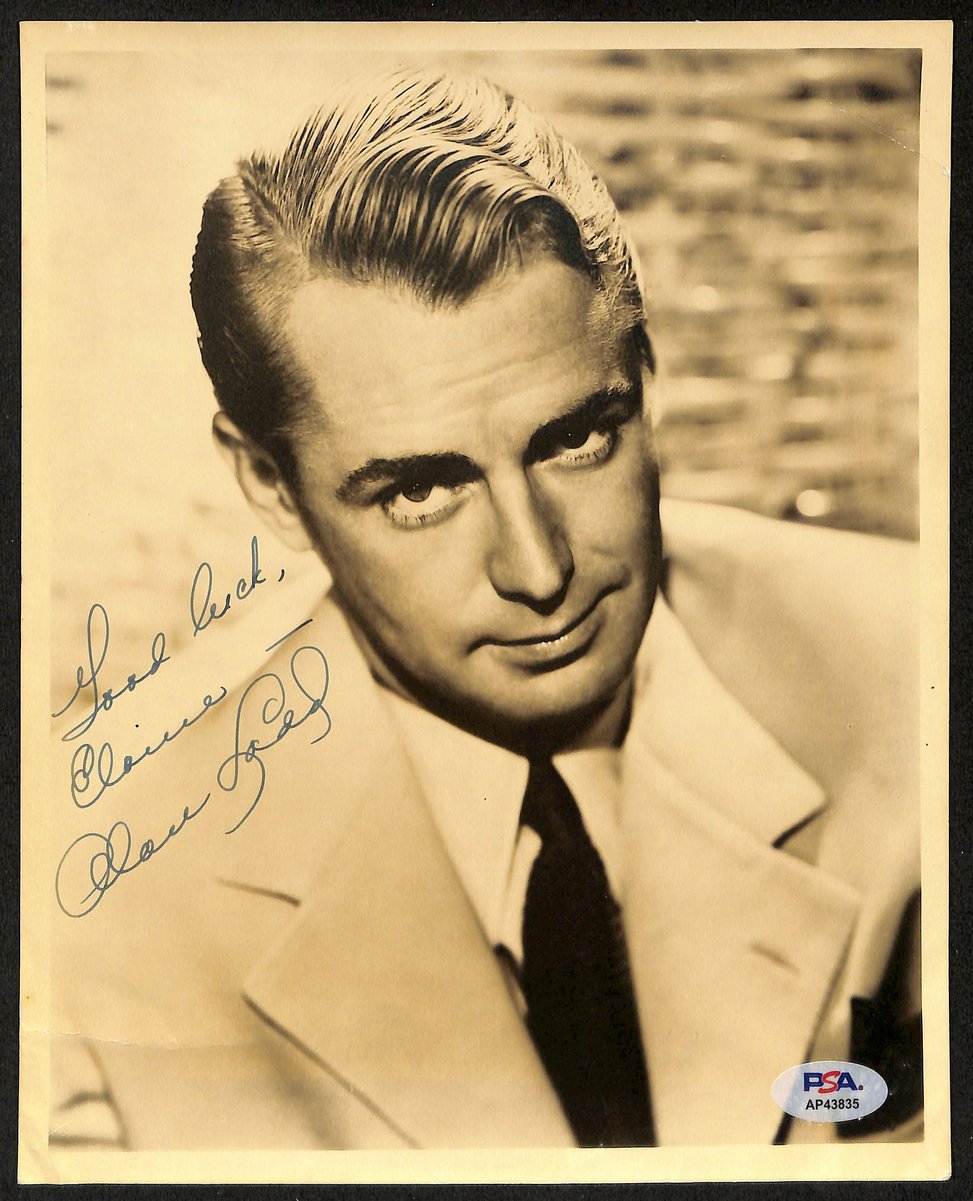 Alan Ladd Actor Signed/Inscribed Vintage 8x10 B/W Photo PSA/DNA 196893