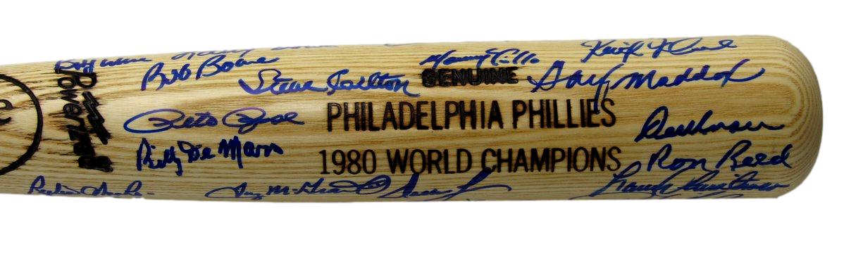 1980 World Series Champs Phillies Bat Signed by 31 Rose McGraw PSA/DNA 197458