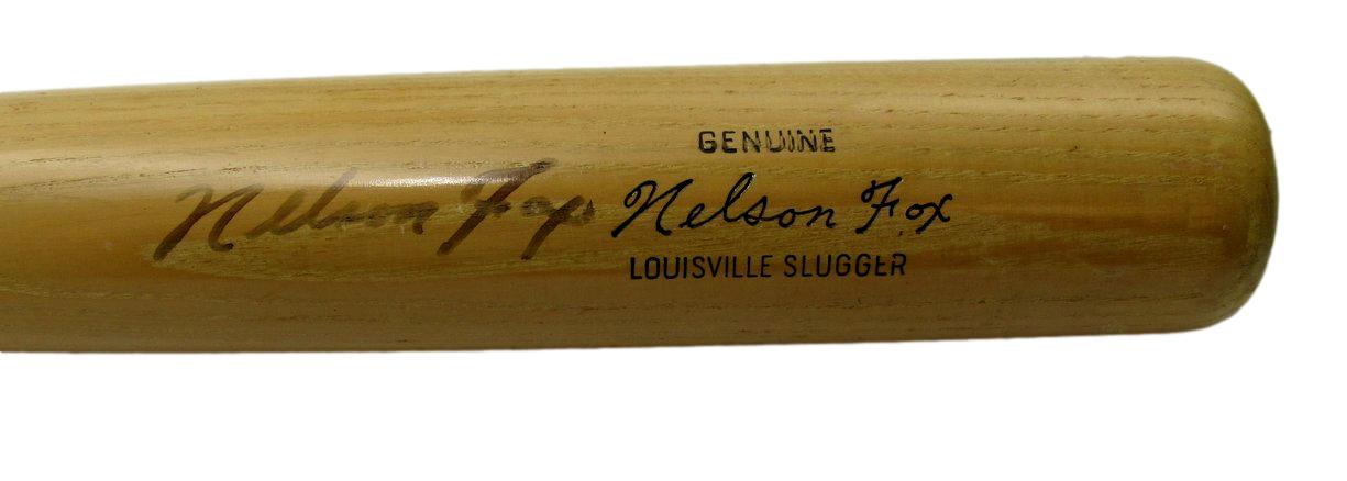 Nelson Nellie Fox White Sox HOF Signed Store Mode Baseball Bat PSA/DNA 197460