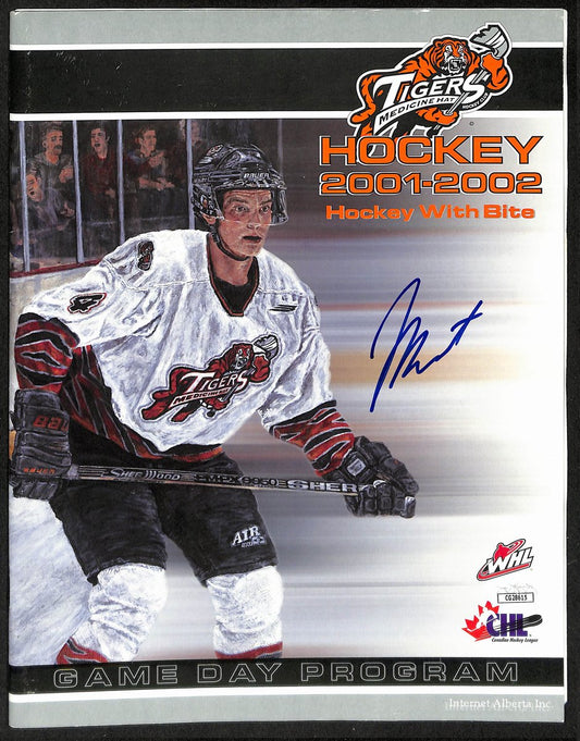 Jay Bouwmester St. Louis Blues Signed 2001-02 Medicine Hat Program JSA 197263