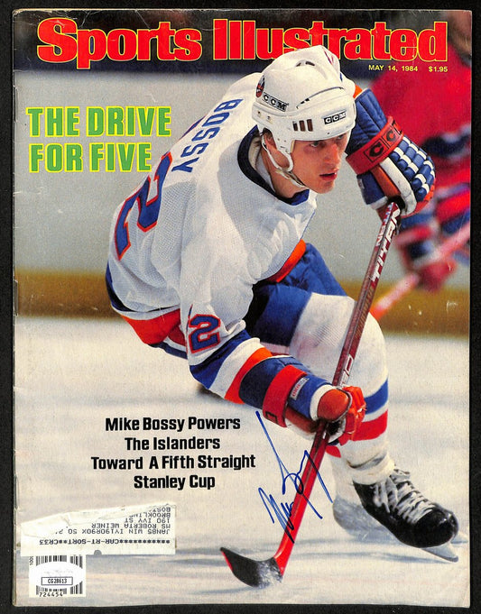 Mike Bossy New York Islanders HOF Signed 5/14/84 Sports Illustrated JSA 197265