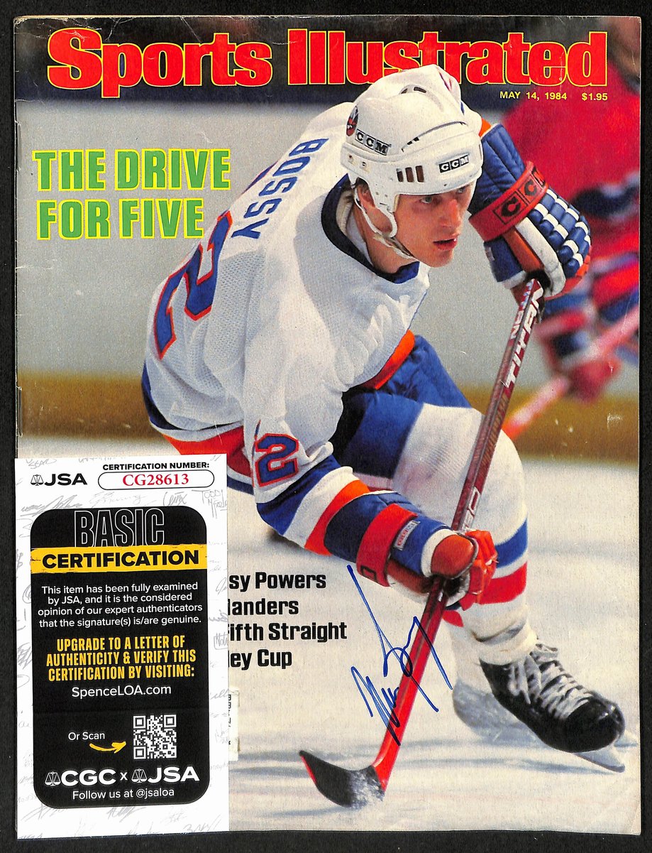 Mike Bossy New York Islanders HOF Signed 5/14/84 Sports Illustrated JSA 197265