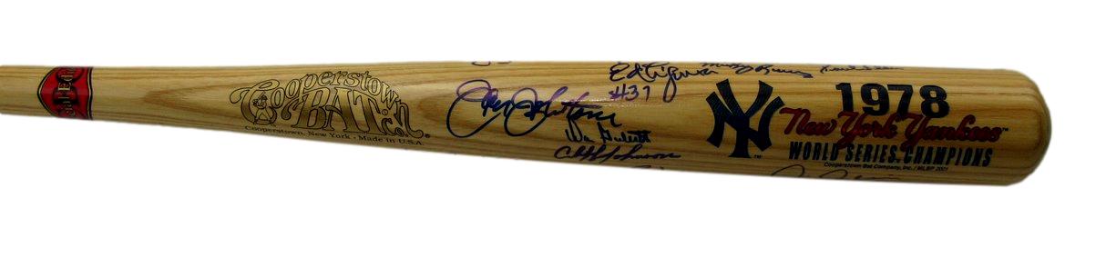 1978 WS Champs New York Yankees Cooperstown Bat Signed by 14 Players 197464