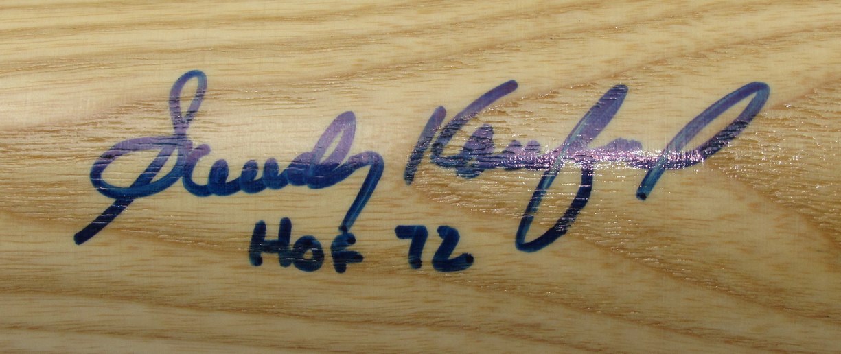 Sandy Koufax HOF Dodgers Signed/Inscribed Adirondack Baseball Bat PSA/DNA 197463