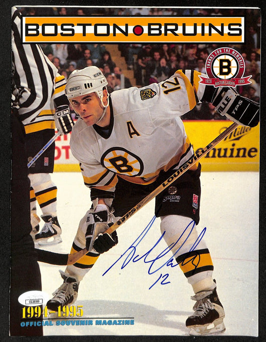 Adam Oates Boston Bruins Signed 1994-95 Bruins Souvenir Magazine JSA 197279
