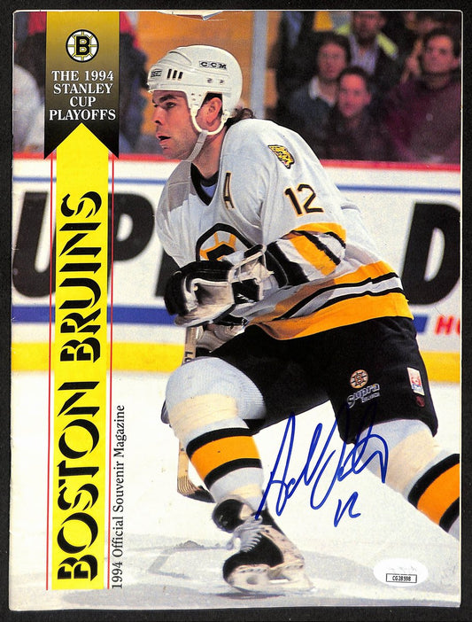 Adam Oates Boston Bruins Signed 1994 Stanley Cup Playoff Program JSA 197280