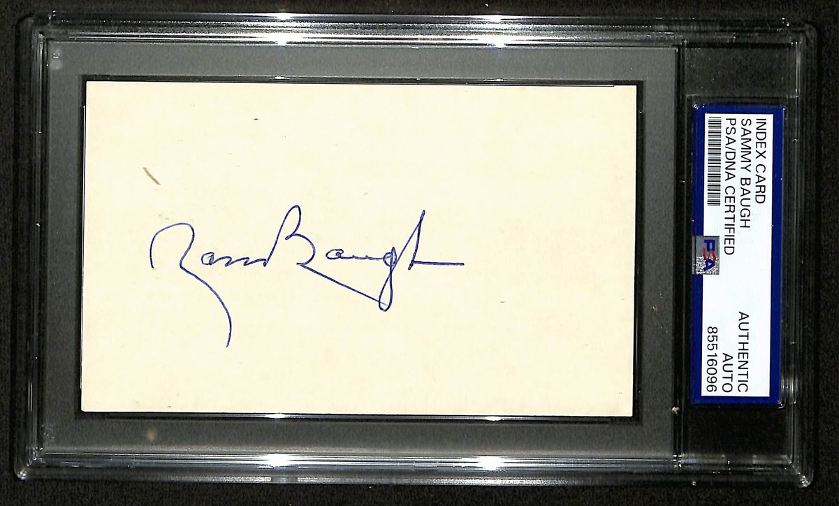 Sammy Baugh HOF Signed/Autographed 3x5 Index Card Redskins PSA/DNA 196952