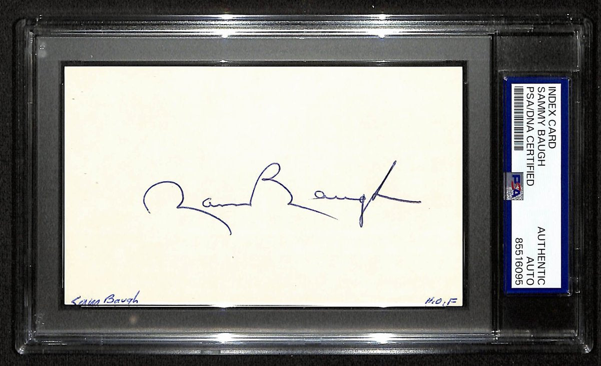 Sammy Baugh HOF Signed/Autographed 3x5 Index Card Redskins PSA/DNA 196954