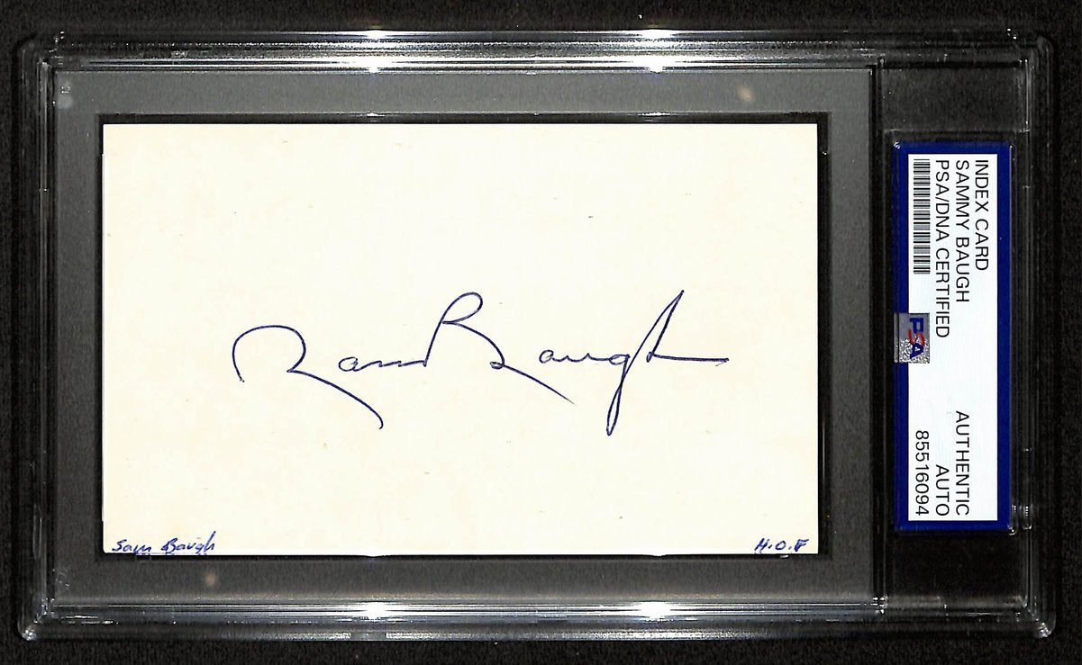 Sammy Baugh HOF Signed/Autographed 3x5 Index Card Redskins PSA/DNA 196955