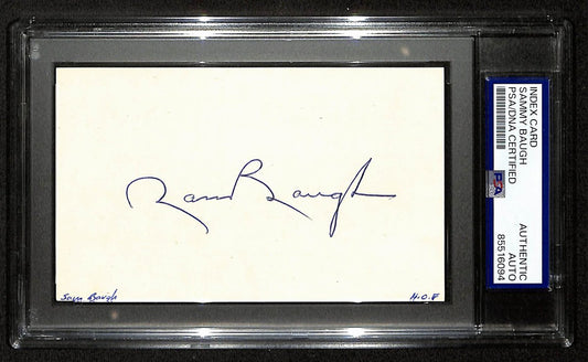 Sammy Baugh HOF Signed/Autographed 3x5 Index Card Redskins PSA/DNA 196955