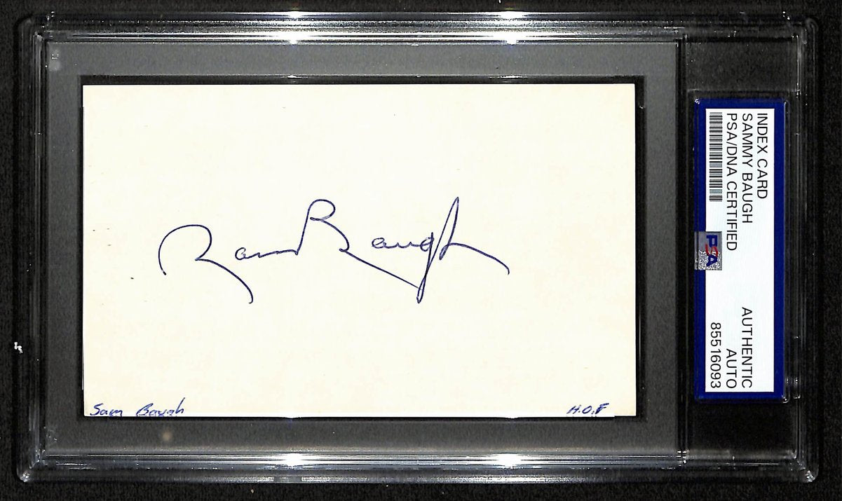 Sammy Baugh HOF Signed/Autographed 3x5 Index Card Redskins PSA/DNA 196956