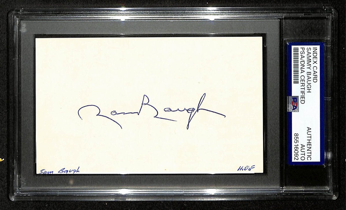 Sammy Baugh HOF Signed/Autographed 3x5 Index Card Redskins PSA/DNA 196957