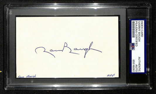 Sammy Baugh HOF Signed/Autographed 3x5 Index Card Redskins PSA/DNA 196957
