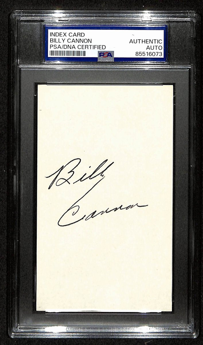 Billy Cannon Signed/Autographed 3x5 Index Card LSU 1959 Heisman PSA/DNA 196975
