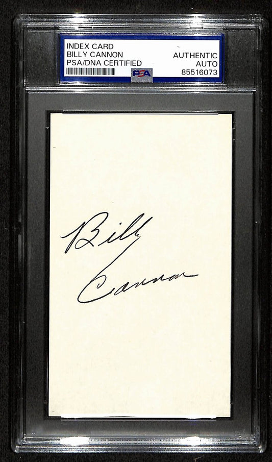 Billy Cannon Signed/Autographed 3x5 Index Card LSU 1959 Heisman PSA/DNA 196975