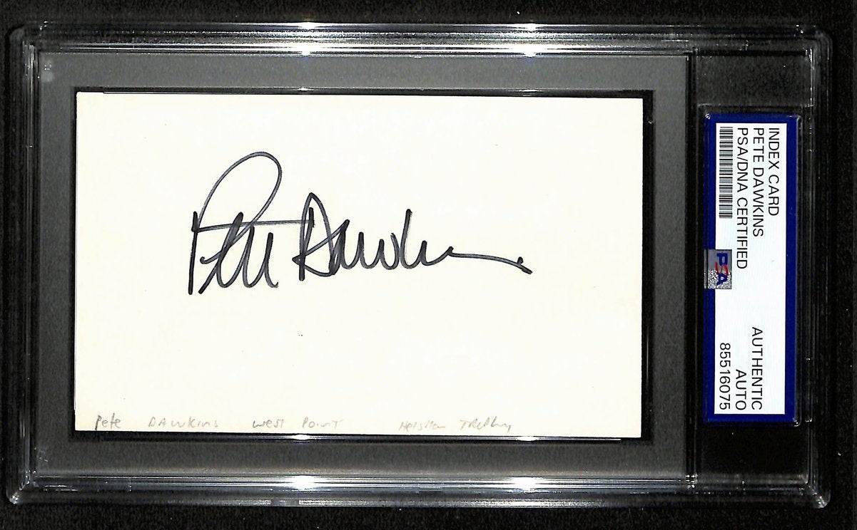 Pete Dawkins Signed/Autographed 3x5 Index Card Army 1958 Heisman PSA/DNA 196978
